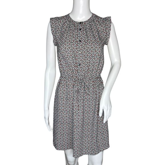 Loft Dress Womens XSP Black White‎ Floral Flower Mini Casual Party Career Office - Picture 1 of 8